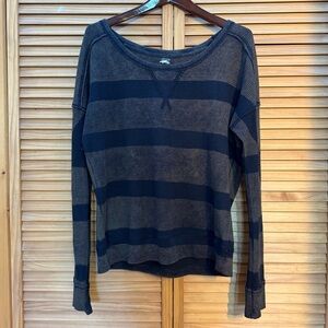 We The Free Striped Long Sleeve Top small